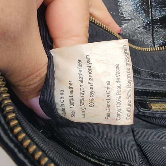 Elliott Lucca Black Woven Leather Clutch With Wrist Strap Women's Bag - Picture 6 of 11